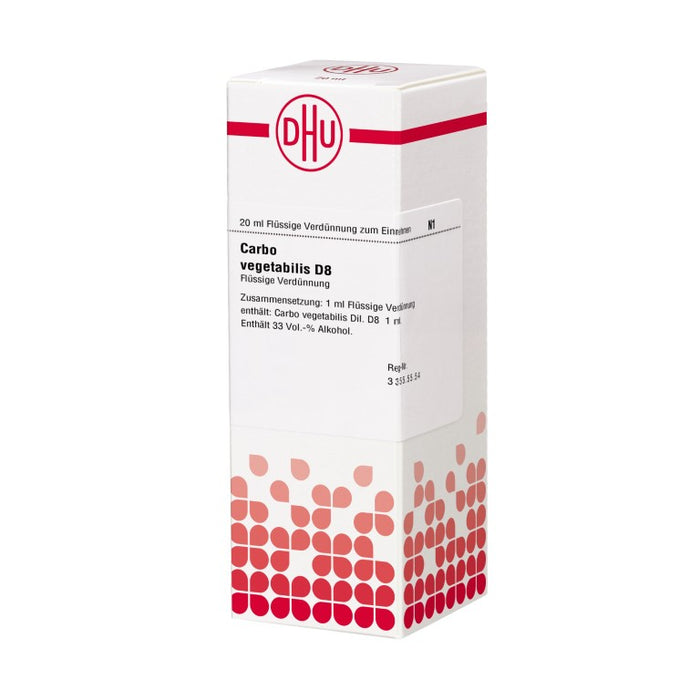 DHU Carbo vegetabilis D8 Dilution, 20 ml Lösung