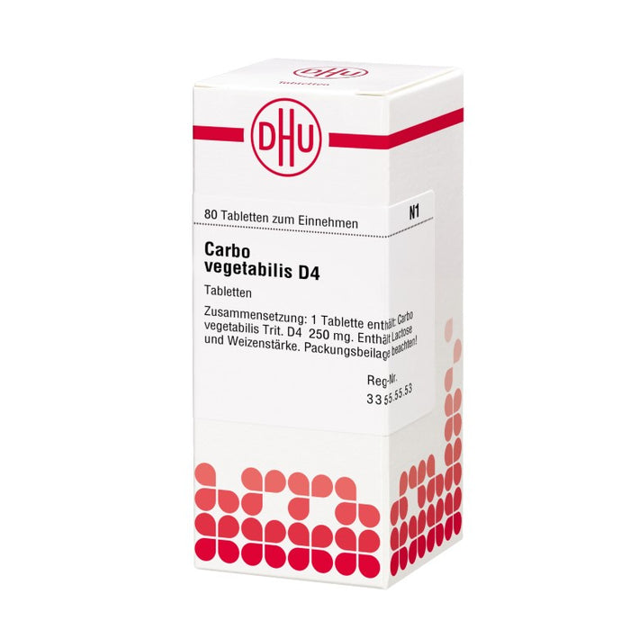 DHU Carbo vegetabilis D4 Tabletten, 80 pc Tablettes