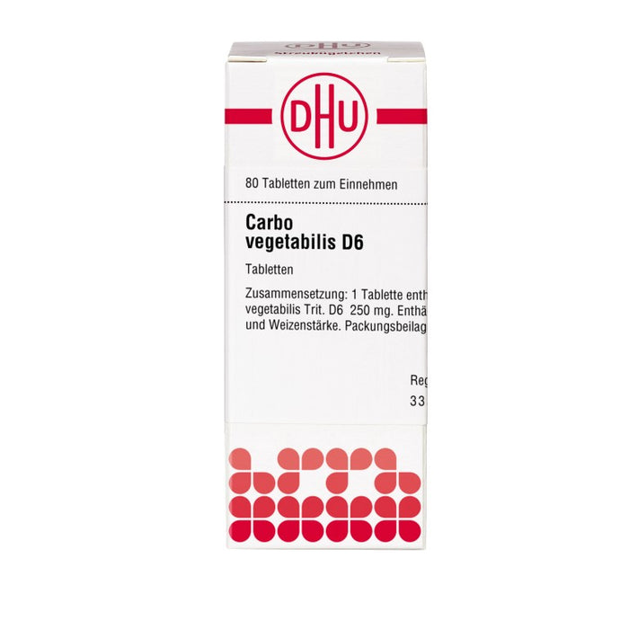 DHU Carbo vegetabilis D6 Tabletten, 80 pc Tablettes