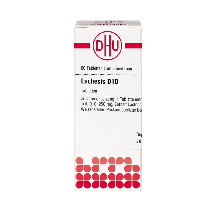 DHU Lachesis D10 Tabletten, 80 pc Tablettes