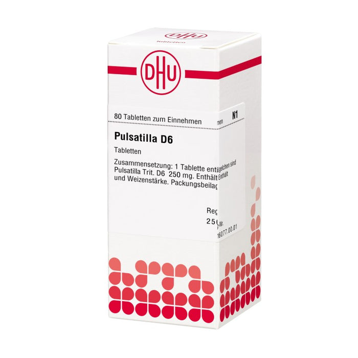 DHU Pulsatilla D6 Tabletten, 80 pc Tablettes