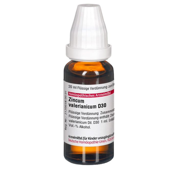 DHU Zincum valerianicum D30 Dilution, 20 ml Lösung