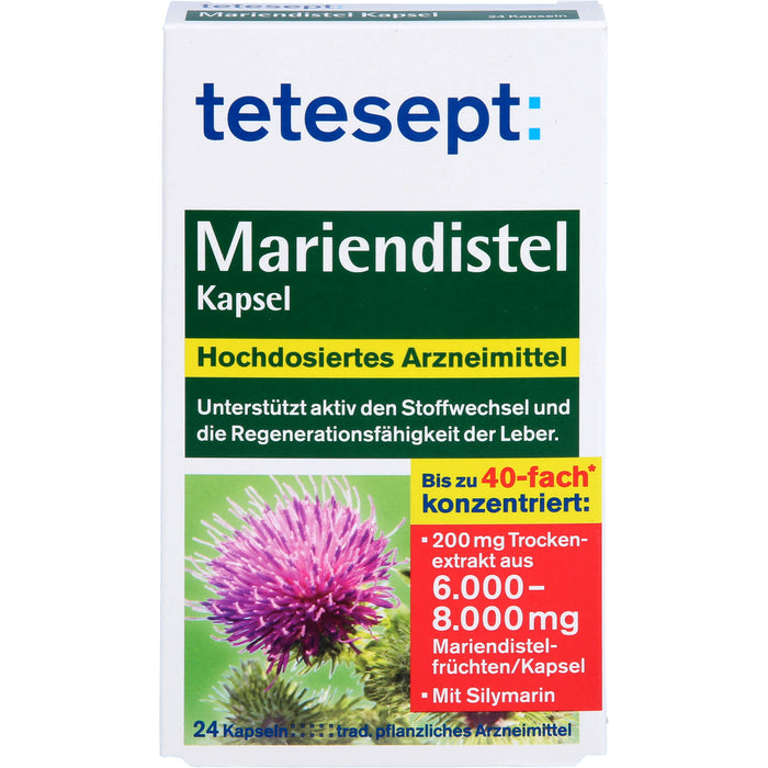 tetesept Mariendistel Kapseln, 24 St. Kapseln