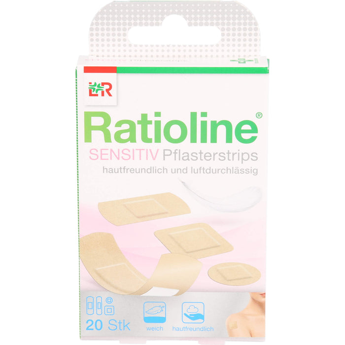 Ratioline sensitive Pflasterstrips, 20 St. Pflaster