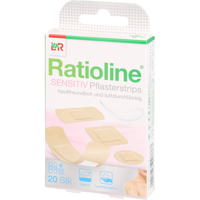 Ratioline sensitive Pflasterstrips, 20 pc Pansement