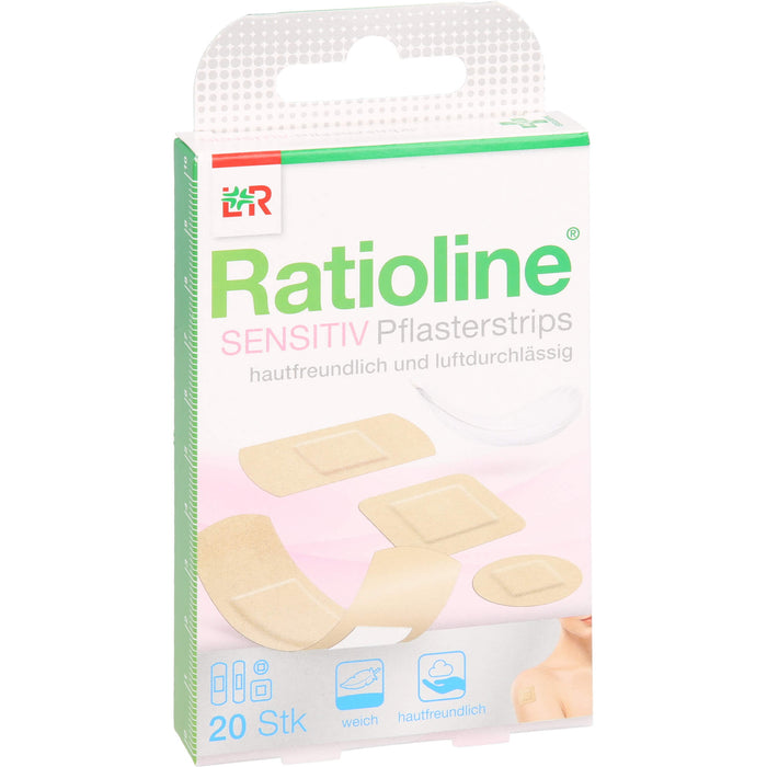 Ratioline sensitive Pflasterstrips, 20 pc Pansement