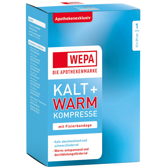 WEPA kalt & warm Kompresse 12 x 29 cm mit Fixierbandage, 1 pcs. Compresses