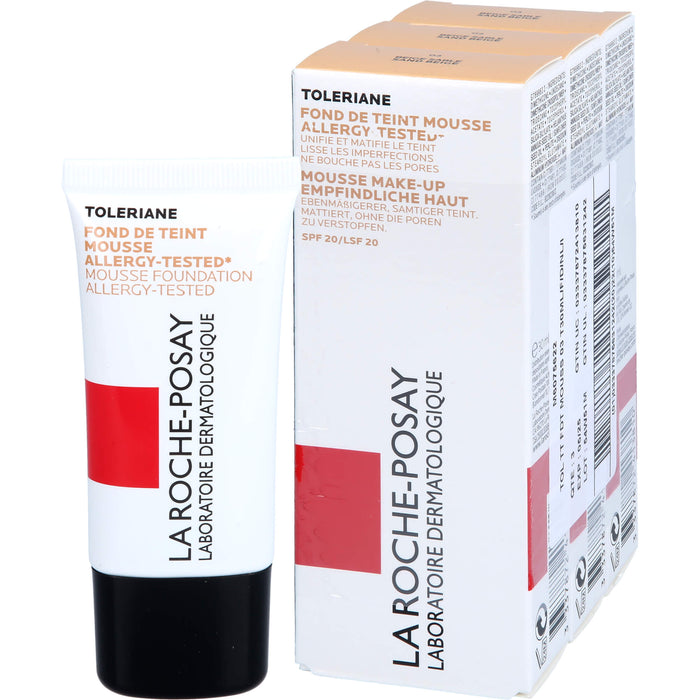 LA ROCHE-POSAY Toleriane Teint Mousse Make-up für empfindliche Haut, 30 ml Crème