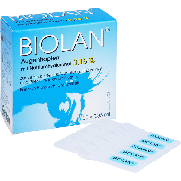 Biolan Augentropfen, 20 ml Einzeldosispipetten