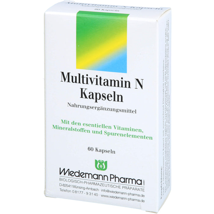 Wiedemann Pharma Multivitamin N Kapseln zur Unterstützung eines normalen Energiestoffwechsel, 60 pcs. Capsules