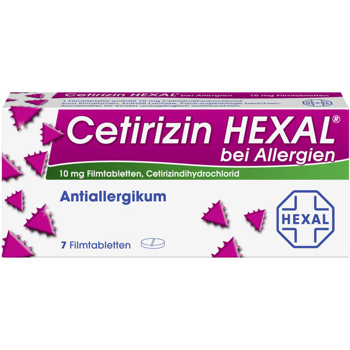 Cetirizin HEXAL Tabletten bei Allergien, 7 pcs. Tablets