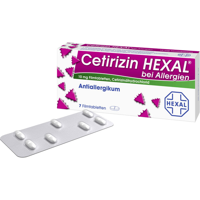 Cetirizin HEXAL Tabletten bei Allergien, 7 pcs. Tablets