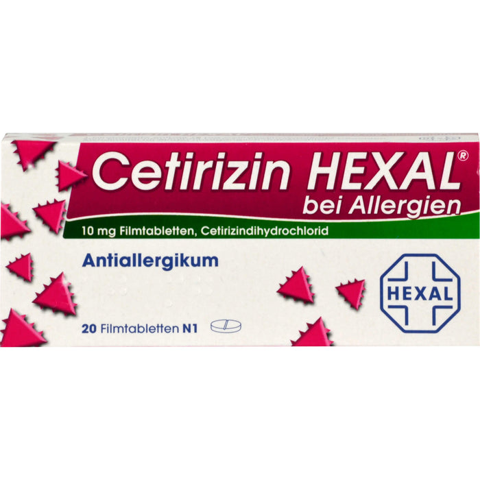 Cetirizin HEXAL Tabletten bei Allergien, 20 pcs. Tablets