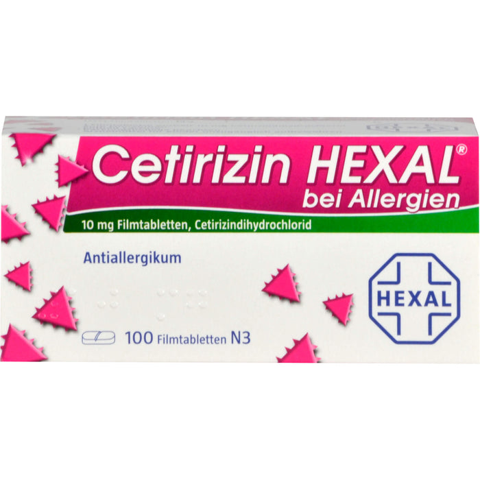 Cetirizin HEXAL Tabletten bei Allergien, 100 pcs. Tablets