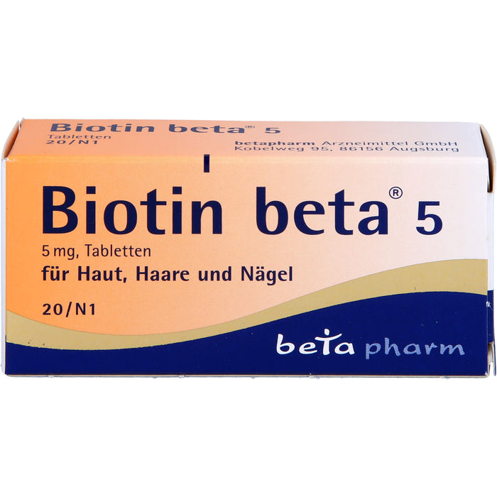 Biotin beta 5 Tabletten, 20 pcs. Tablets