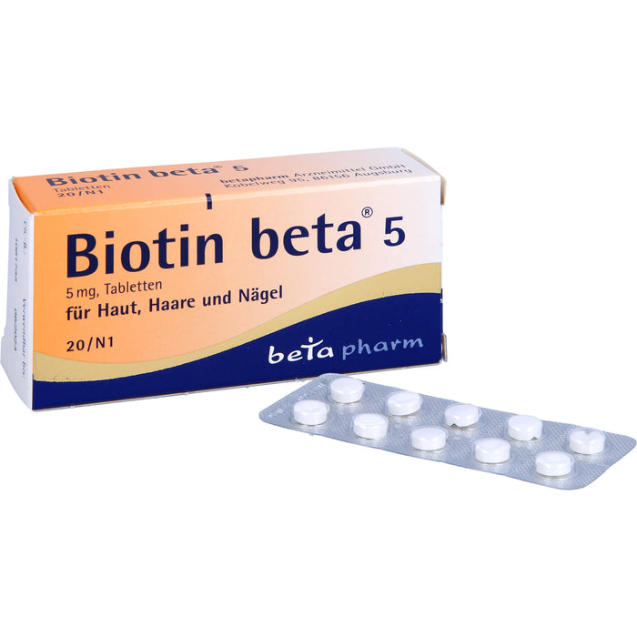 Biotin beta 5 Tabletten, 20 pcs. Tablets