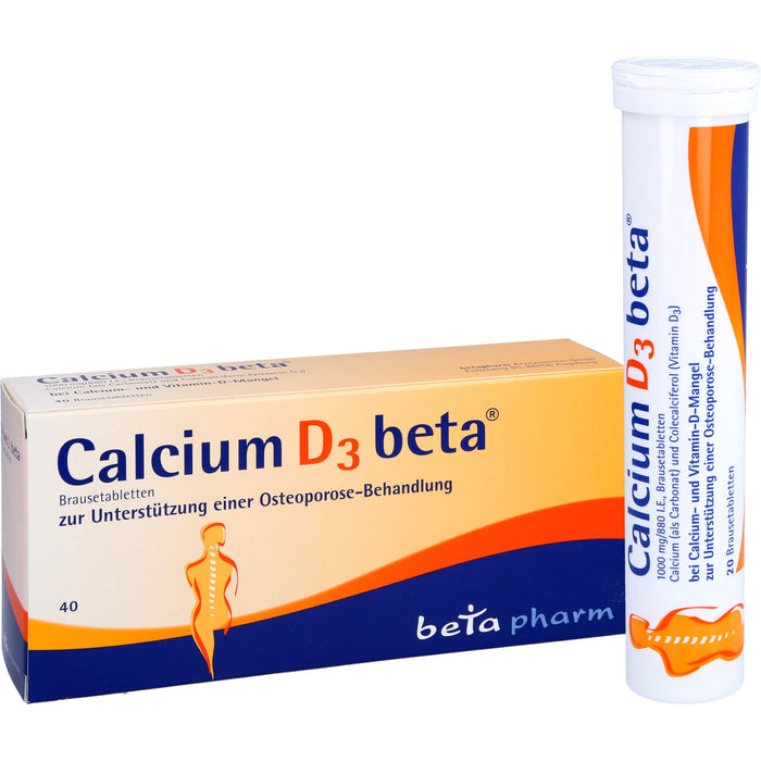 Calcium D3 beta Brausetabletten, 40 pcs. Tablets