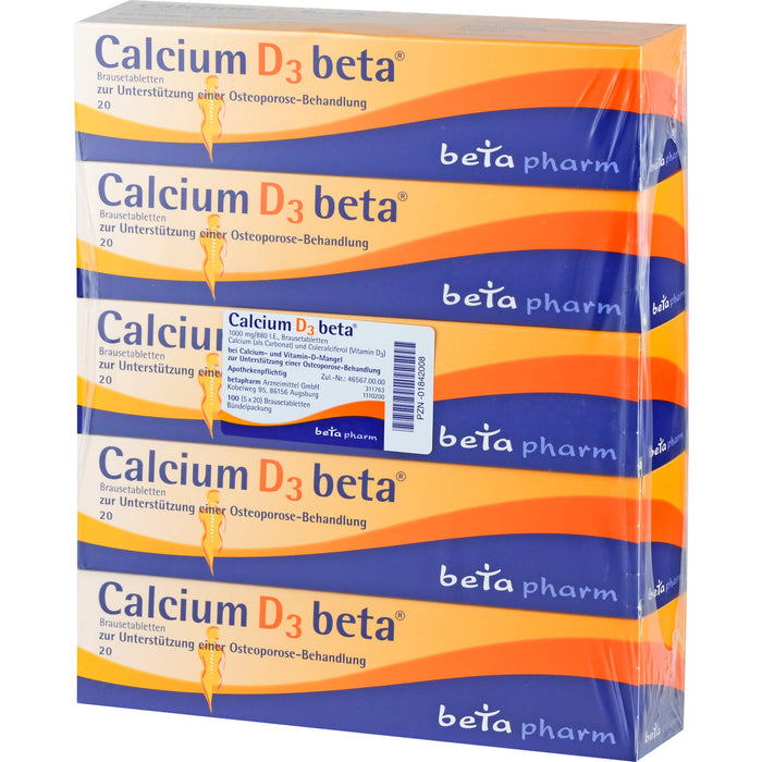 Calcium D3 beta Brausetabletten, 100 pc Tablettes