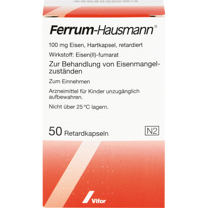 Ferrum-Hausmann Hartkapseln zur Behandlung von Eisenmangelzuständen, 50 pc Capsules