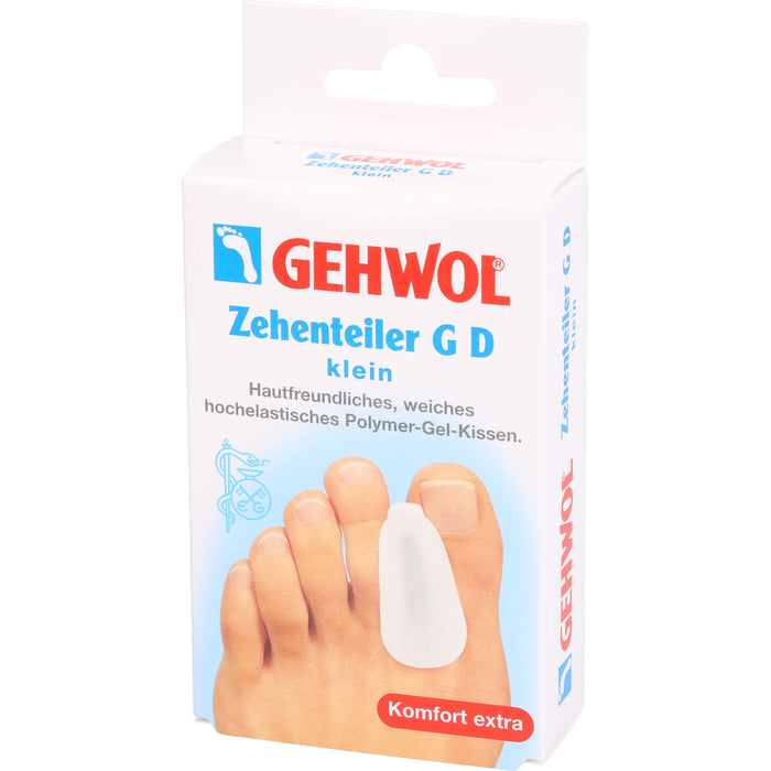 GEHWOL Zehenteiler G D klein hautfreundliches, weiches hochelastisches Polymer-Gel-Kissen, 3 pcs. Toe divider