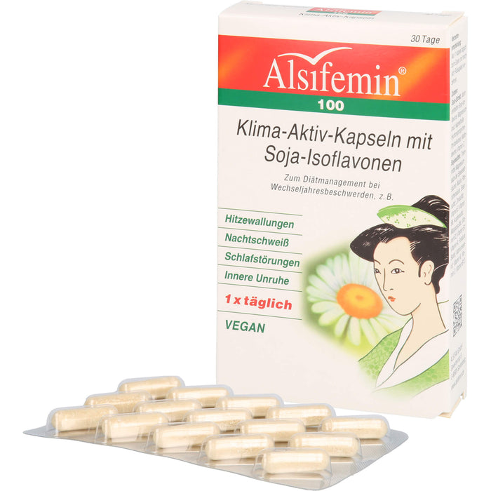 Alsifemin 100 Klima-Aktiv-Kapseln mit Soja-Isoflavonen, 30 pc Capsules