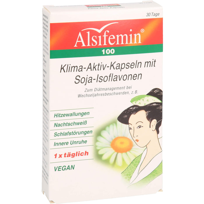 Alsifemin 100 Klima-Aktiv-Kapseln mit Soja-Isoflavonen, 30 St. Kapseln