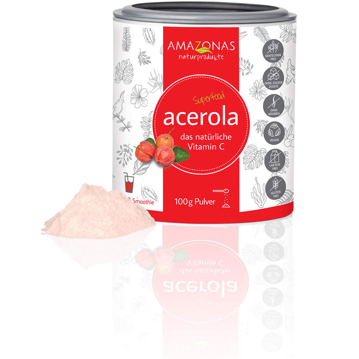 AMAZONAS Acerola Pulver, 100 g Poudre