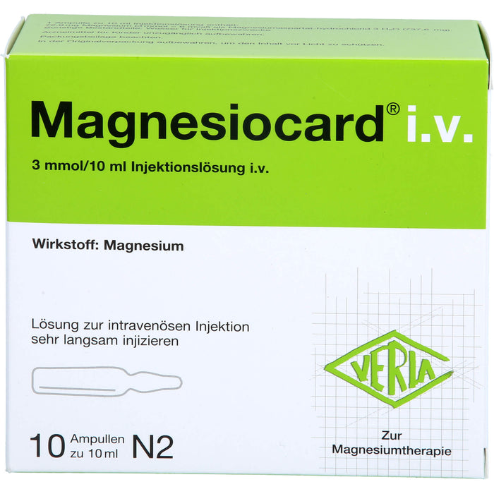 Magnesiocard i.v. Ampullen bei Magnesiummangel, 100 ml Lösung