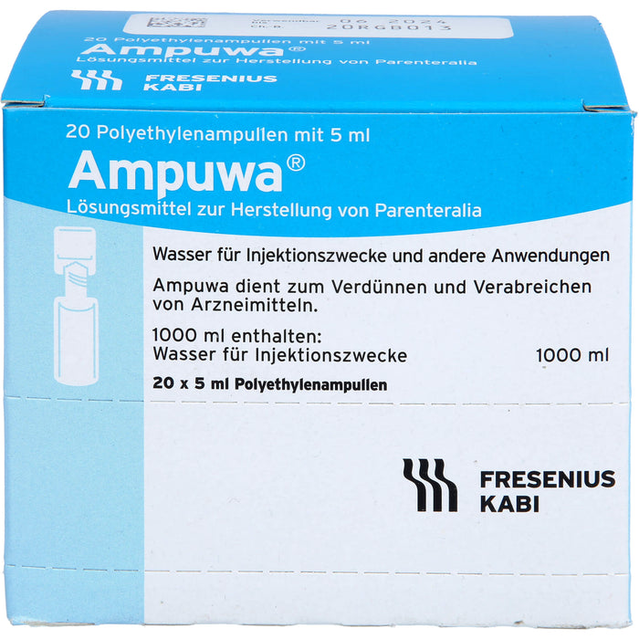 Ampuwa Wasser für Injektionszwecke Polyethylenampullen, 20 St. Ampullen