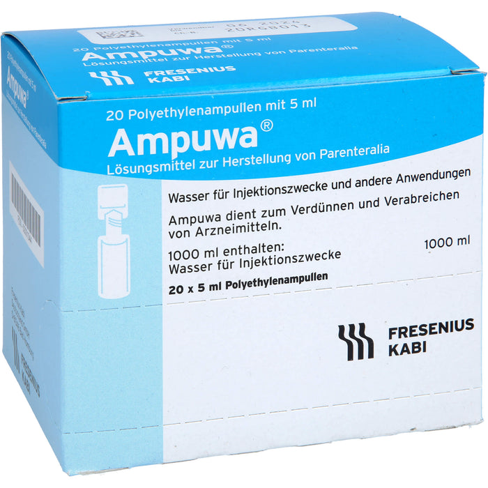 Ampuwa Wasser für Injektionszwecke Polyethylenampullen, 20 St. Ampullen