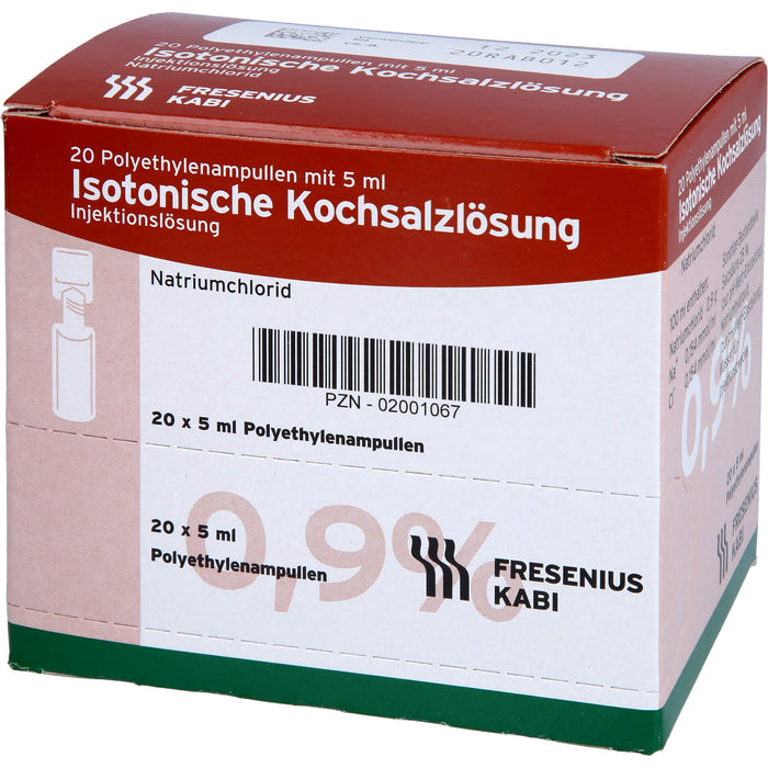 Isotonische Kochsalzlösung NaCl 0,9% Plastikampullen, 100 ml Solution