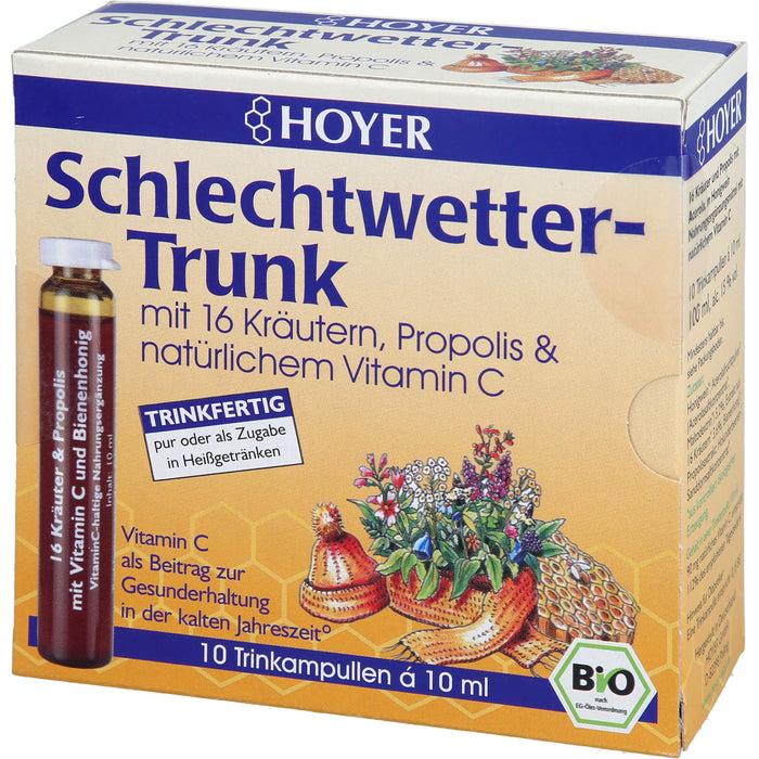 Hoyer Schlechtwetter-Trunk Trinkampullen zur Stärkung der Abwehrkräfte, 10 pc Ampoules