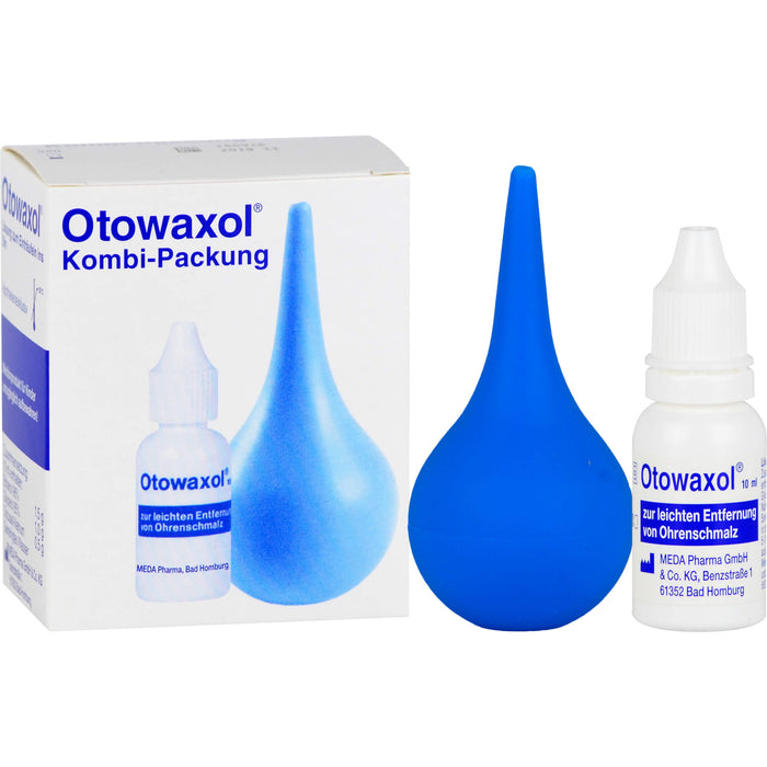 Otowaxol Kombi-Packung Lösung + Ohrenspritze gegen Ohrenschmalz, 10 ml Lösung