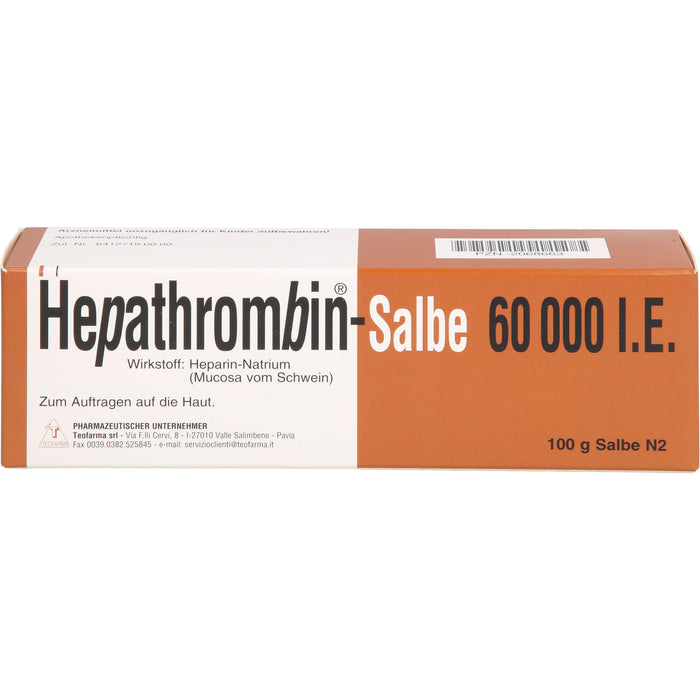 Teofarma Hepathrombin-Salbe 60 000 I.E., 100 g Ointment
