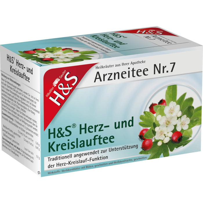 H&S Herz- und Kreislauftee Arzneitee Nr. 7, 20 pcs. Filter bag