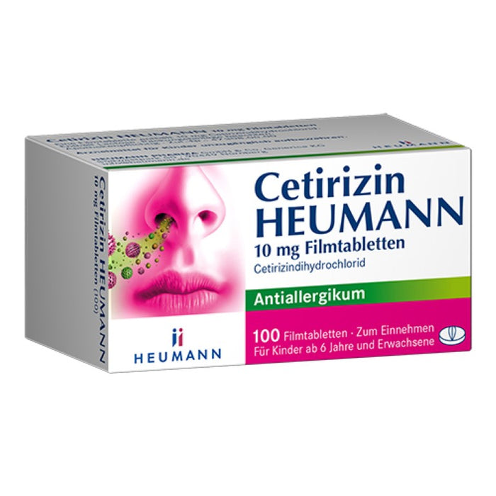 Cetirizin Heumann 10 mg Filmtabletten Antiallergikum, 100 pc Tablettes