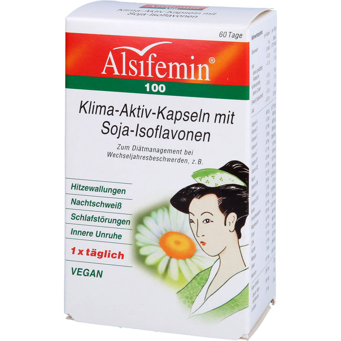 Alsifemin 100 Klima-Aktiv-Kapseln mit Soja-Isoflavonen, 60 St. Kapseln