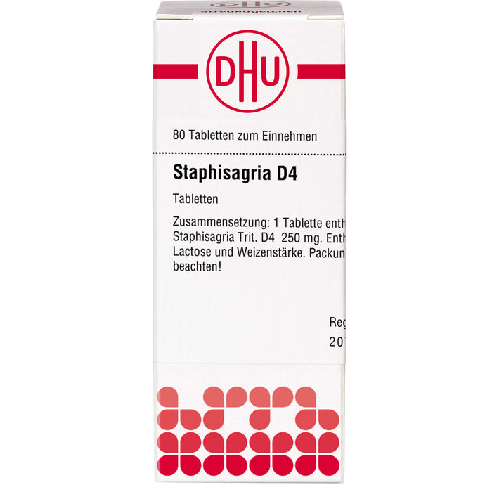 DHU Staphisagria D4 Tabletten, 80 St. Tabletten