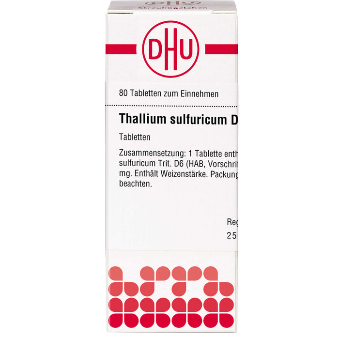 DHU Thallium sulfuricum D6 Tabletten, 80 pc Tablettes