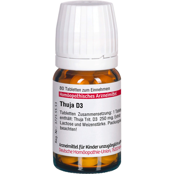 DHU Thuja D3 Tabletten, 80 pc Tablettes