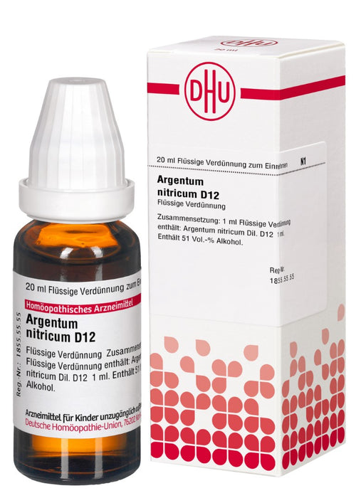 DHU Argentum nitricum D12 Dilution, 20 ml Lösung