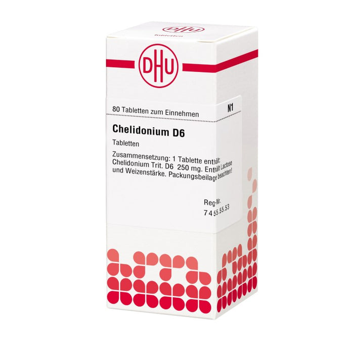 DHU Chelidonium D6 Tabletten, 80 pc Tablettes