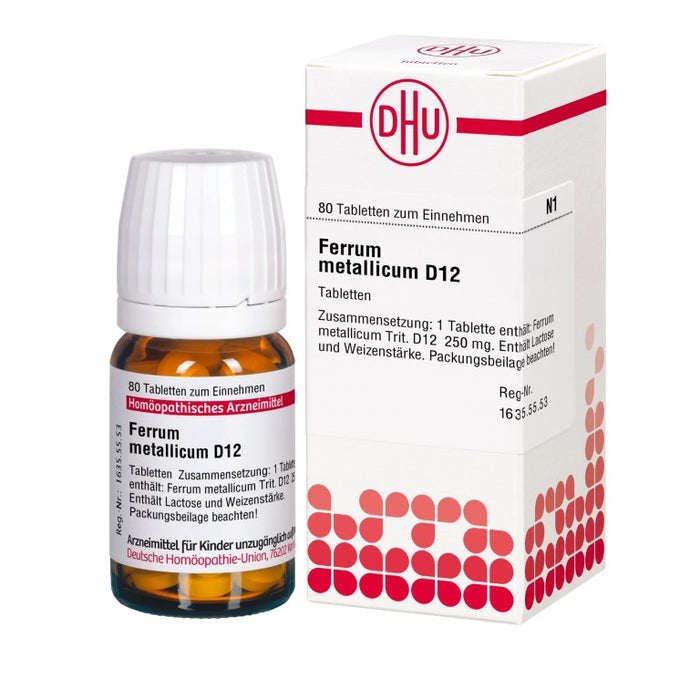 DHU Ferrum metallicum D12 Tabletten, 80 St. Tabletten