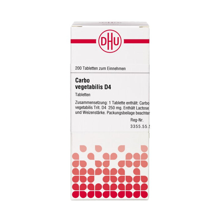 DHU Carbo vegetabilis D4 Tabletten, 200 St. Tabletten