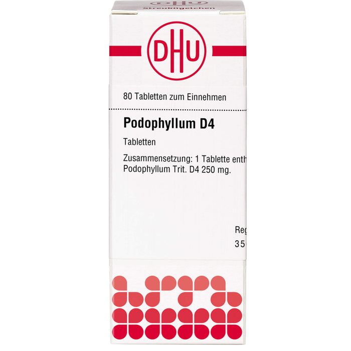 DHU Podophyllum D4 Tabletten, 80 St. Tabletten