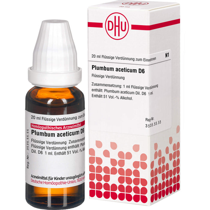 DHU Plumbum aceticum D6 Dilution, 20 ml Lösung