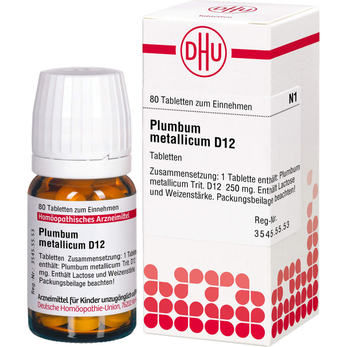 DHU Plumbum metallicum D12 Tabletten, 80 pcs. Tablets