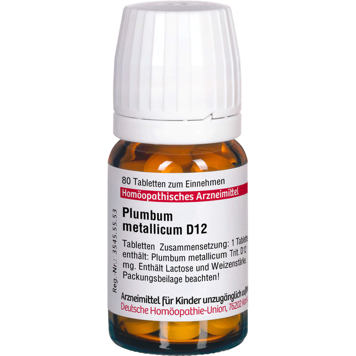 DHU Plumbum metallicum D12 Tabletten, 80 pc Tablettes