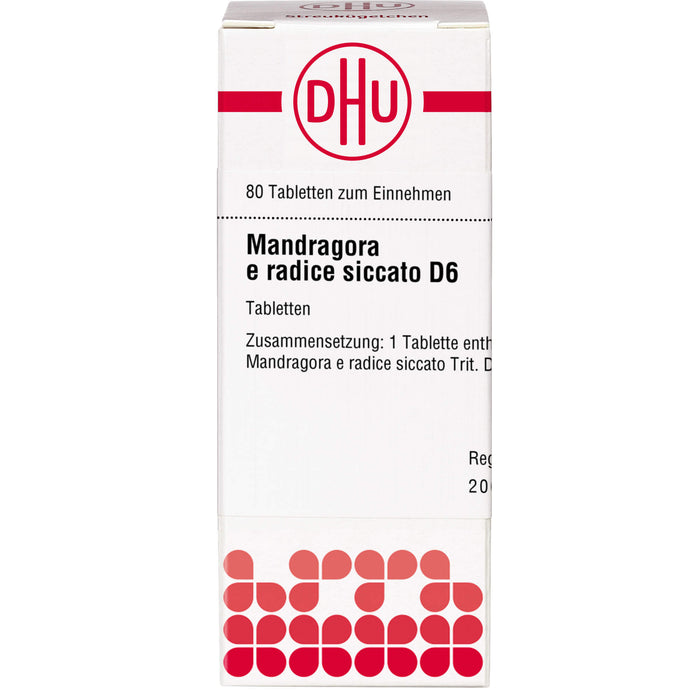 DHU Mandragora e radice siccata D6 Tabletten, 80 pcs. Tablets