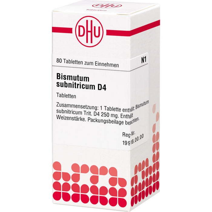 DHU Bismutum subnitricum D4 Tabletten, 80 pc Tablettes